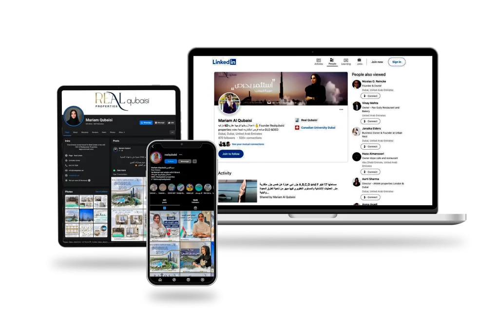 MARIAM AL QUBAISI social media accounts made by Start Tech | social media management and marketing company