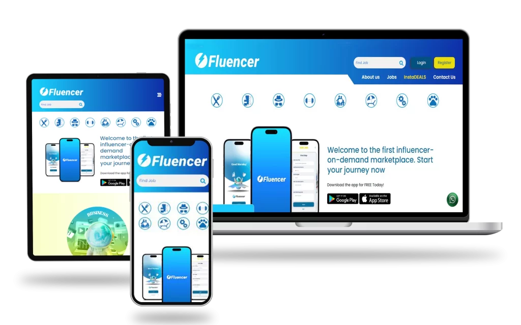 Instafluencer website made by Start Tech | Best Web Development Company in Dubai